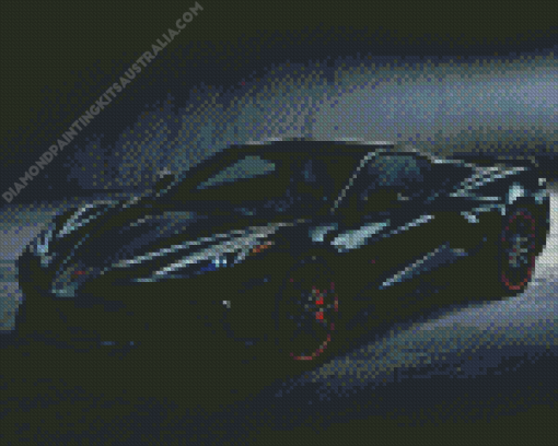 Black Corvette Diamond Painting