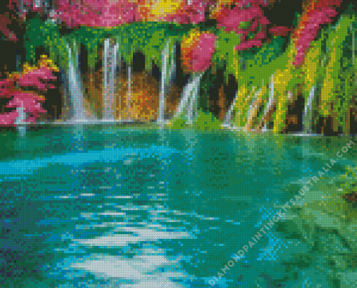 Croatia Waterfall Diamond Painting