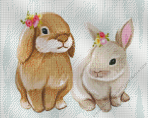 Cute Baby Bunnies Diamond Painting