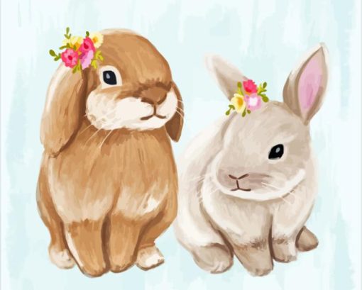 Cute Baby Bunnies Diamond Painting