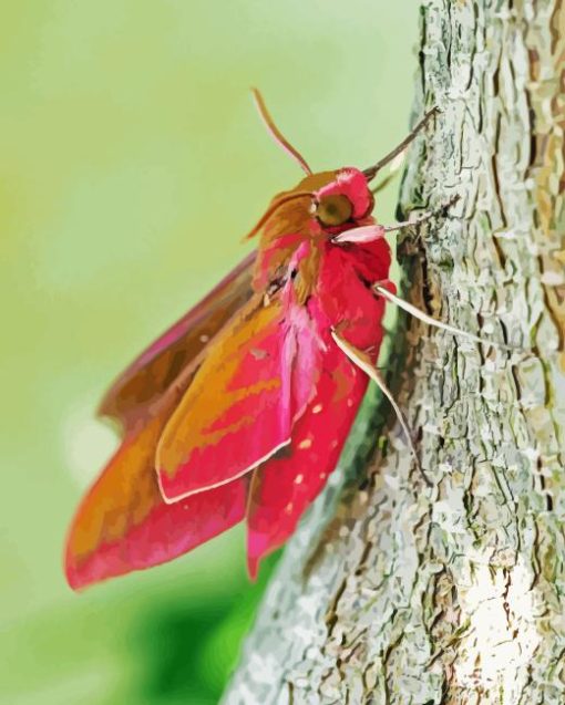 Elephant Hawk Moth Diamond Painting