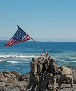 Flag Raising Iwo Jima Diamond Painting
