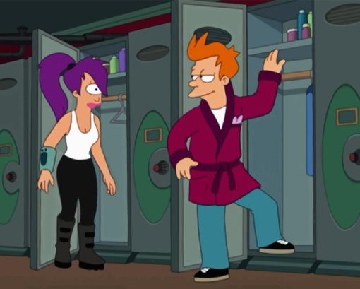 Fry and Leela Diamond Painting