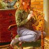 Girl Playing Penny Whistle Diamond Painting