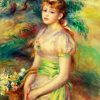 Girl With A Basket Of Flowers Diamond Painting