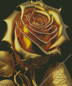 Golden Rose Diamond Painting