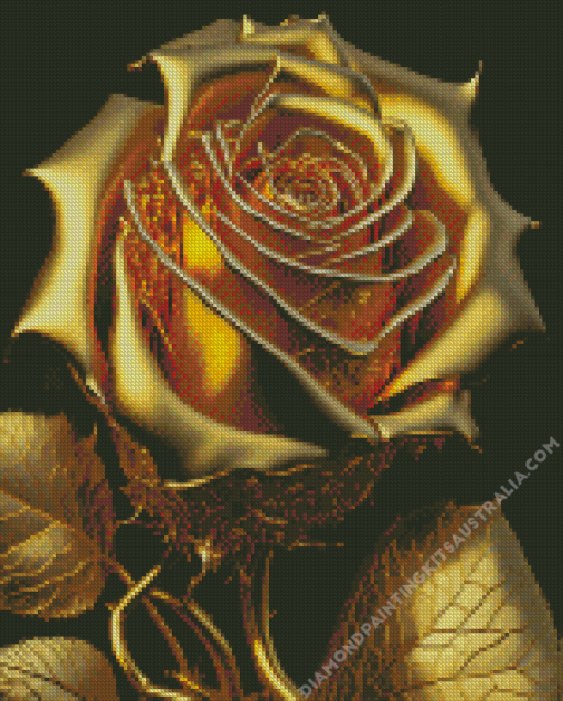 Golden Rose Diamond Painting