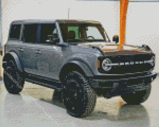 Grey Ford Bronco Diamond Painting