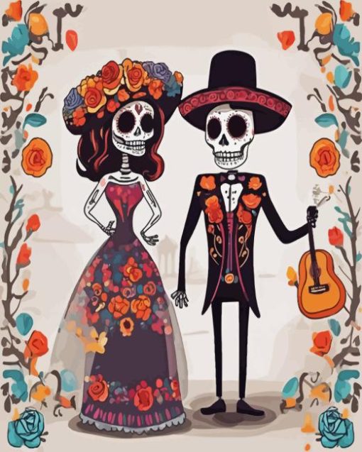 Illustration Day Of The Dead Diamond Painting