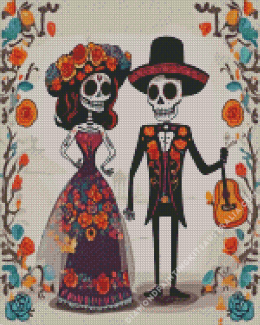 Illustration Day Of The Dead Diamond Painting