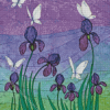 Irises and Butterflies Diamond Painting