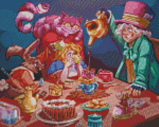 Mad Hatter Tea Party Diamond Painting