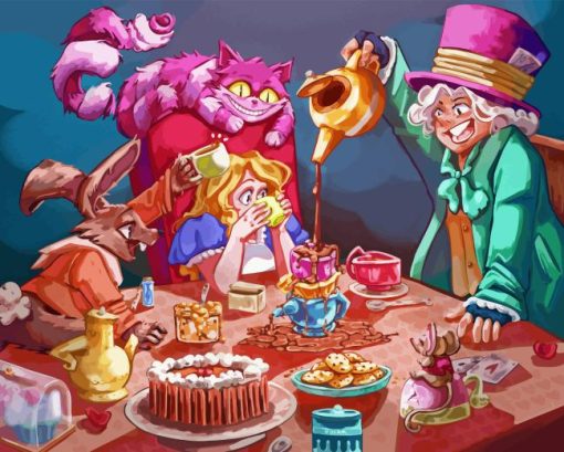 Mad Hatter Tea Party Diamond Painting