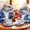 Mouse Having Tea Diamond Painting