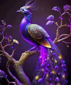 Purple Peacock Diamond Painting