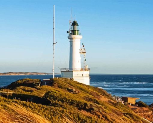 Queenscliff White Lighthouse Diamond Painting