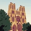 Reims Cathedral Poster Diamond Painting