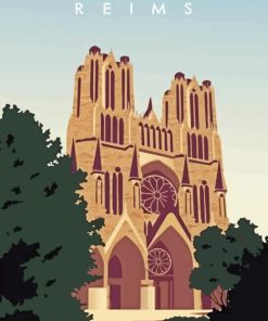 Reims Cathedral Poster Diamond Painting
