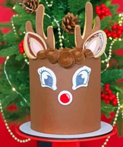 Reindeer Cake Diamond Painting