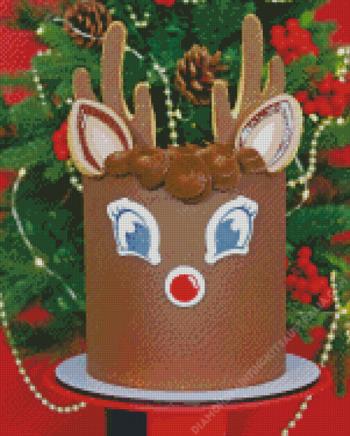 Reindeer Cake Diamond Painting