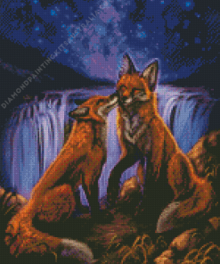 Romantic Fox Couple Diamond Painting