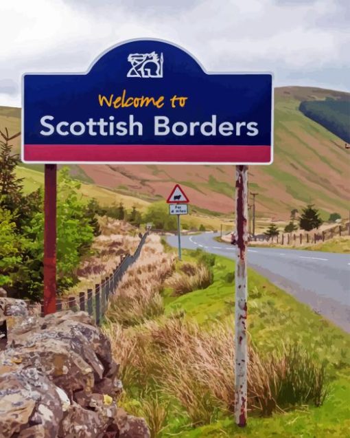 Scottish Borders Sign Diamond Painting