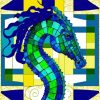 Stained Glass Seahorse Diamond Painting