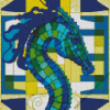 Stained Glass Seahorse Diamond Painting