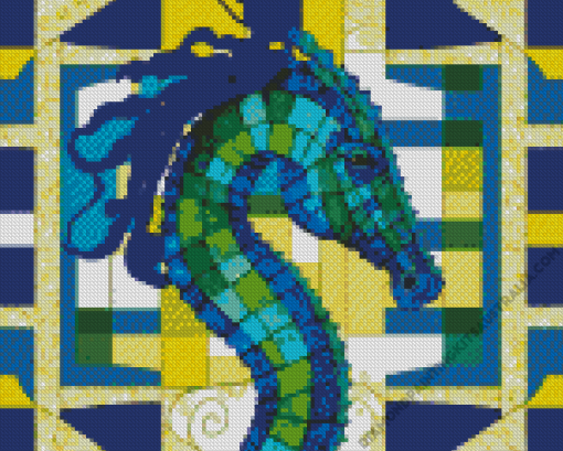 Stained Glass Seahorse Diamond Painting