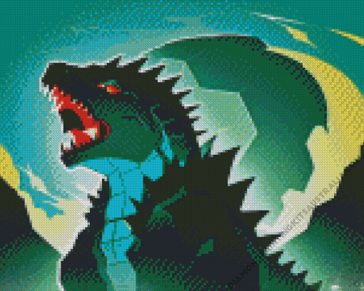 Tyranitar Art Diamond Painting