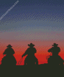 Western Cowboys Silhouette Diamond Painting