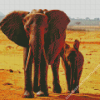 Wildlife Desert Elephant Diamond Painting