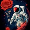 Aesthetic Rose Astronaut Diamond Painting