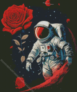 Aesthetic Rose Astronaut Diamond Painting