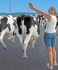 Alex Colville Stop For Cows Diamond Painting