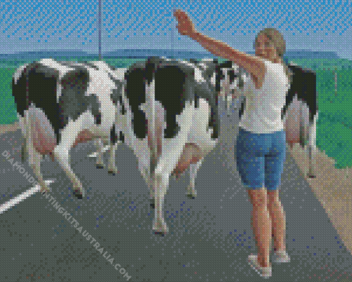 Alex Colville Stop For Cows Diamond Painting