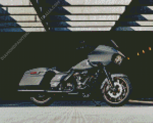 Black Harley Glide Diamond Painting