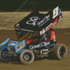 Black Sprint Car Diamond Painting