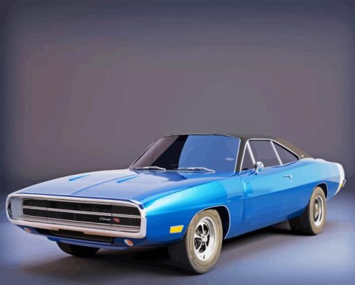 Blue Charger RT 1970 Diamond Painting