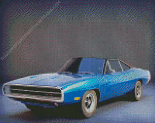 Blue Charger RT 1970 Diamond Painting