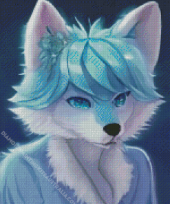 Blue Furry Diamond Painting