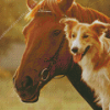 Cute Horse Dog Diamond Painting