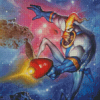 Earthworm Jim Animation Diamond Painting