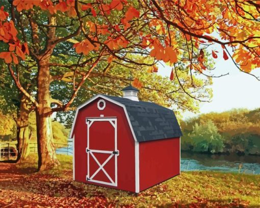 Garden Storage Mini Barn Diamond Painting