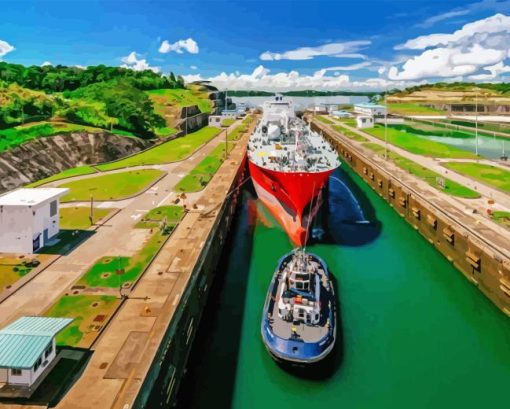 Panama Canal Diamond Painting