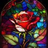 Rose With Stained Glass Diamond Painting