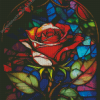 Rose With Stained Glass Diamond Painting