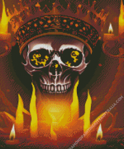 Skull in Golden Crown Diamond Painting