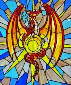 Stained Glass Dragon Diamond Painting