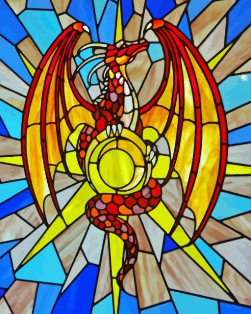 Stained Glass Dragon Diamond Painting